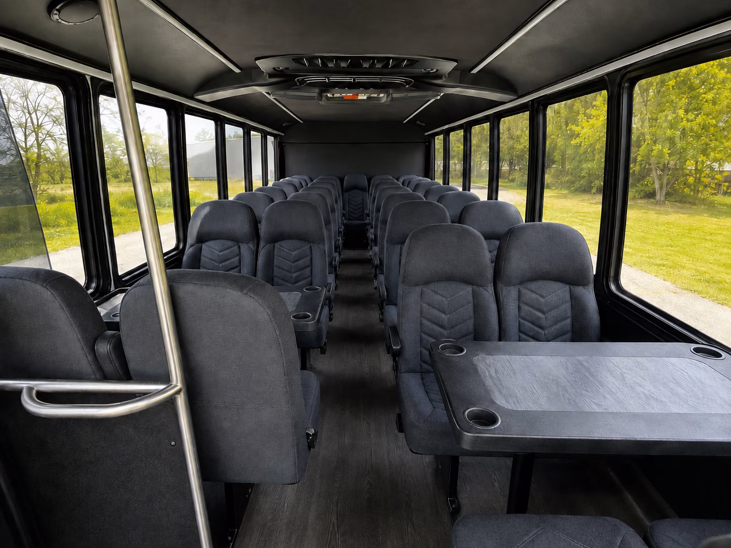 denton 18 passenger minibus inside
