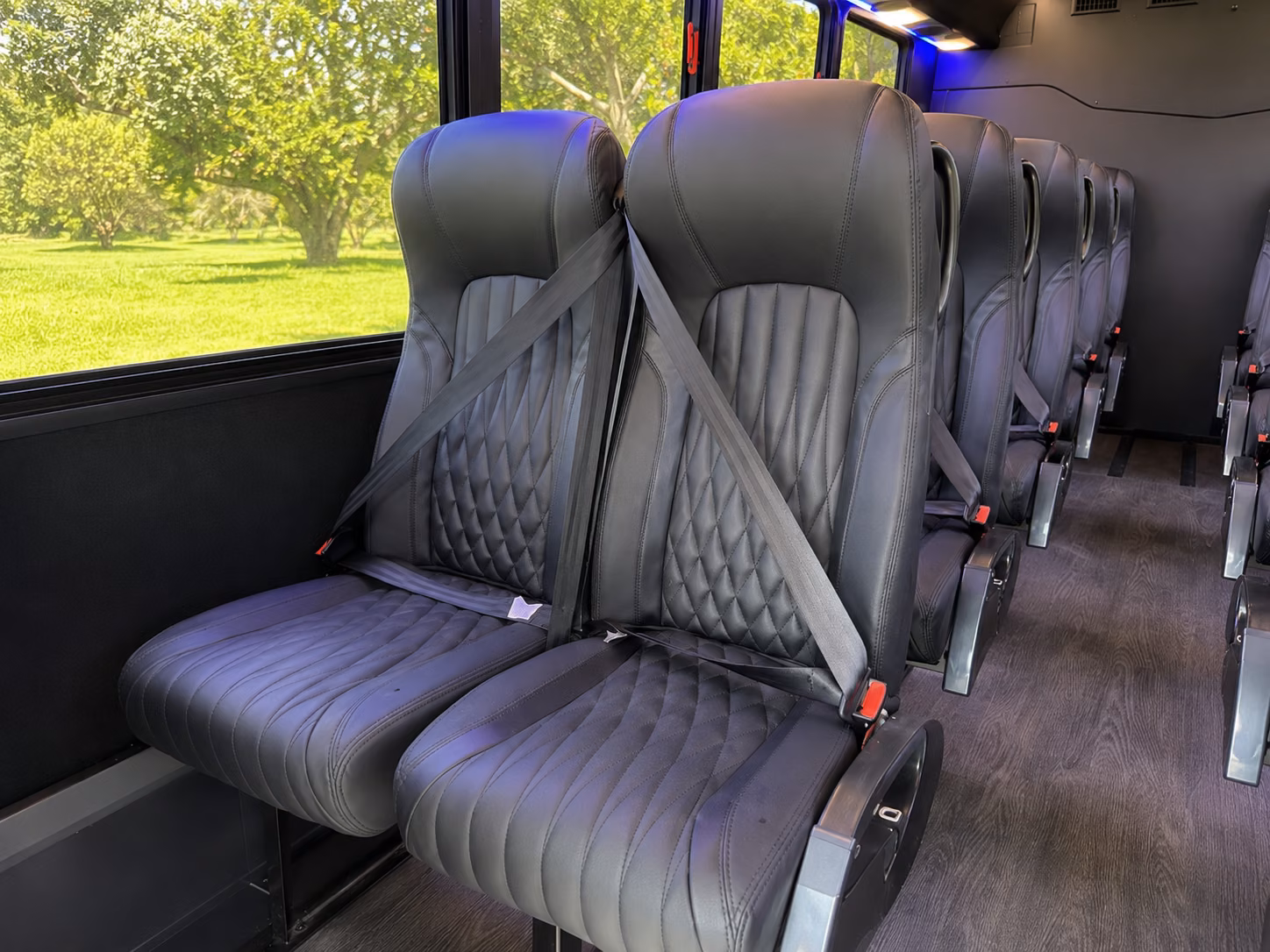 denton 18 passenger minibus interior
