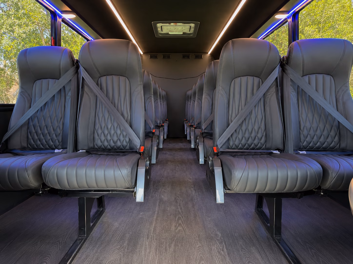 denton 20 passenger minibus interior