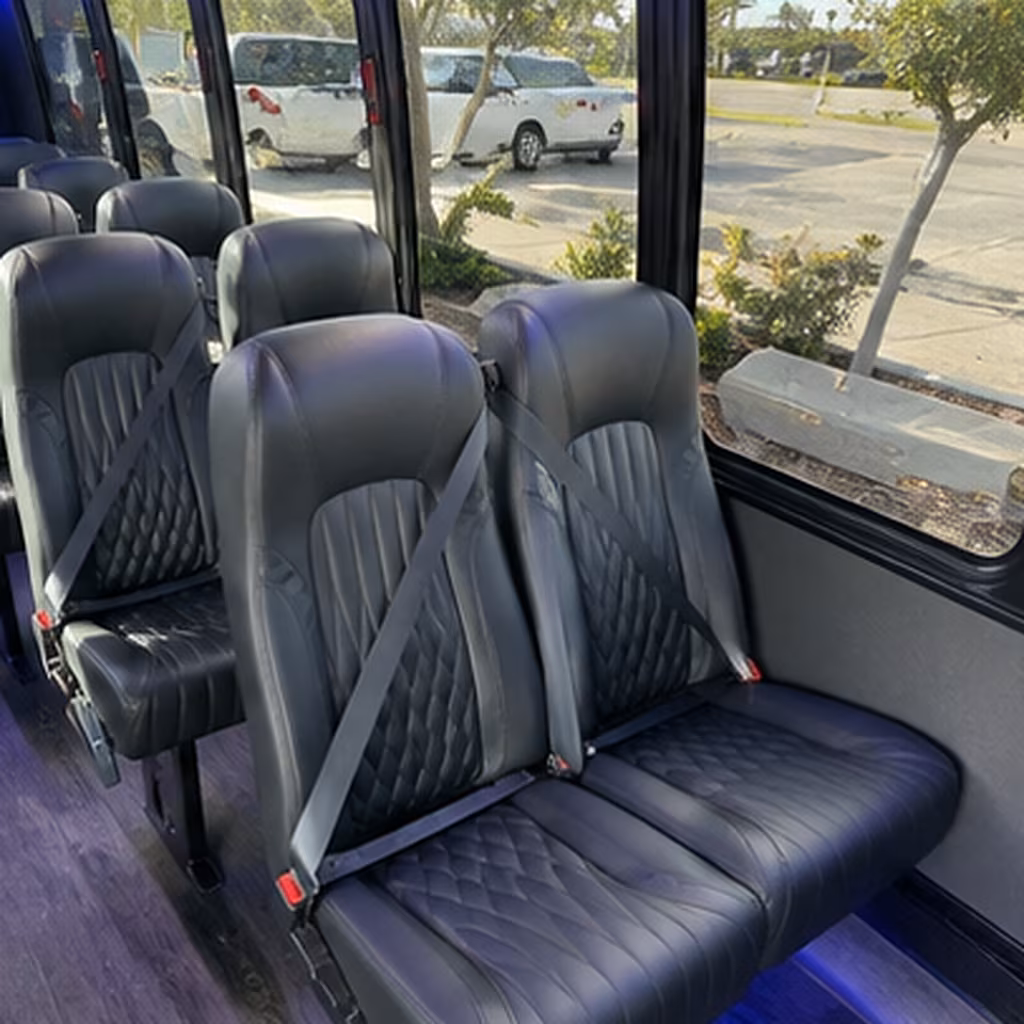 denton 25 passenger minibus inside
