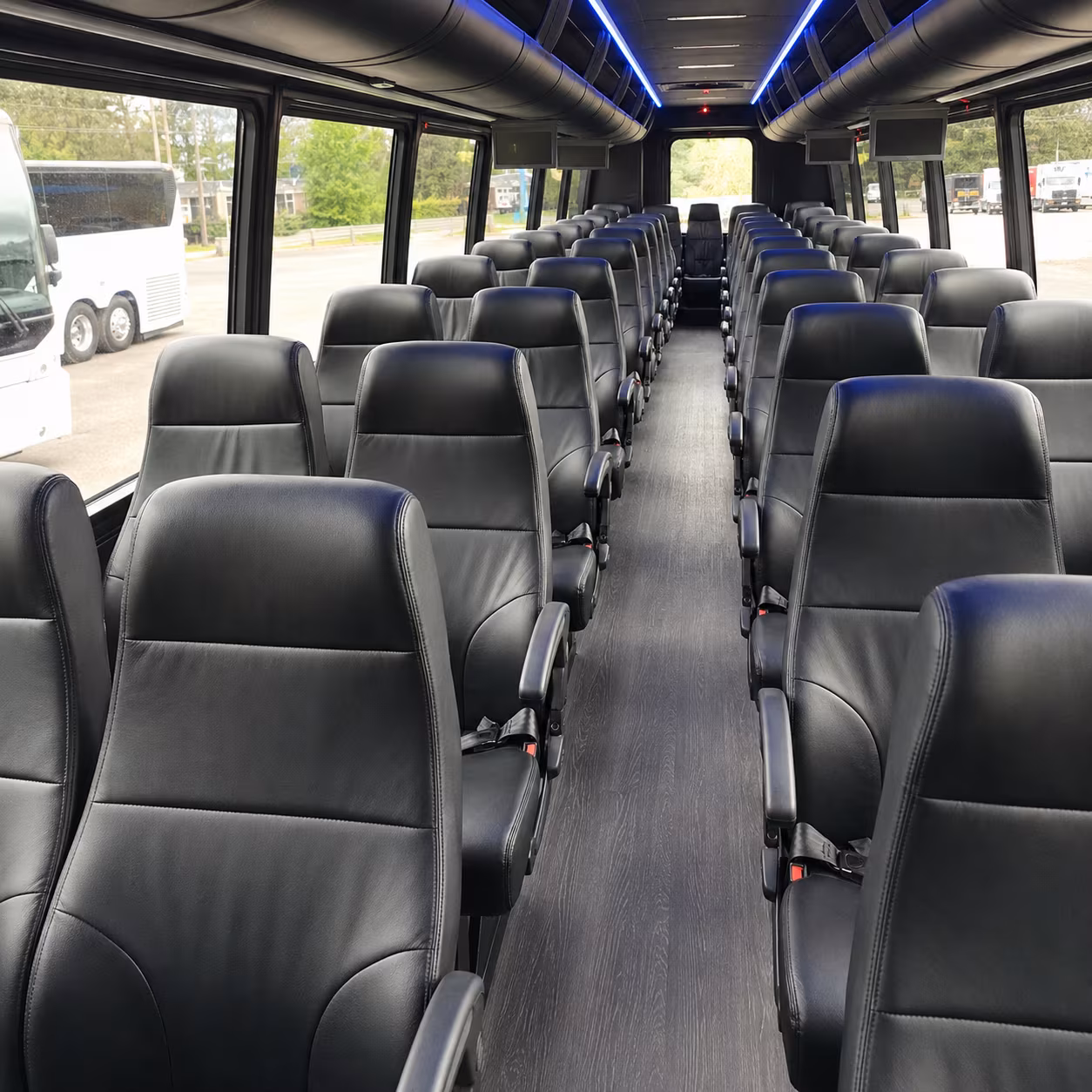 denton 25 passenger minibus interior