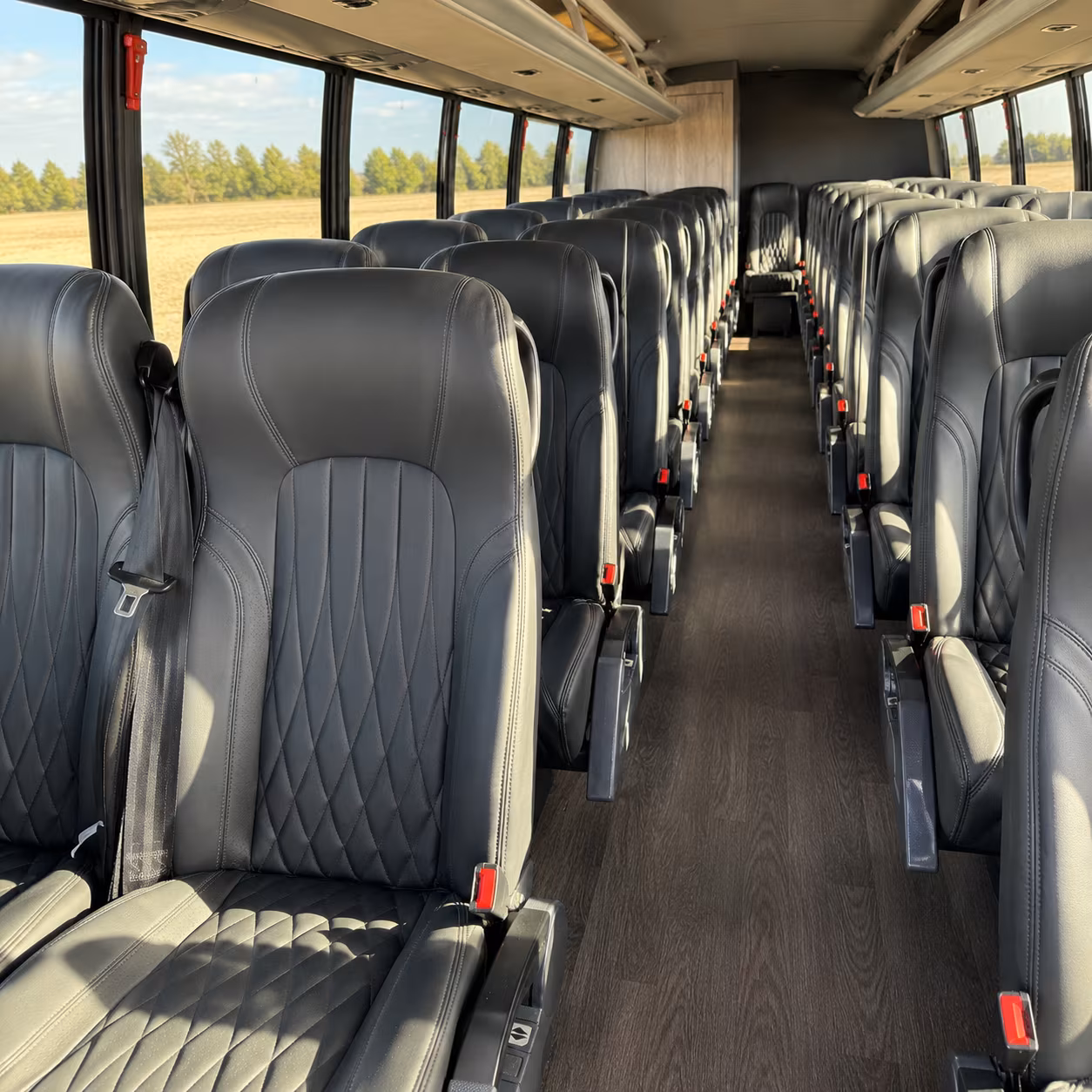 denton 35 passenger minibus inside