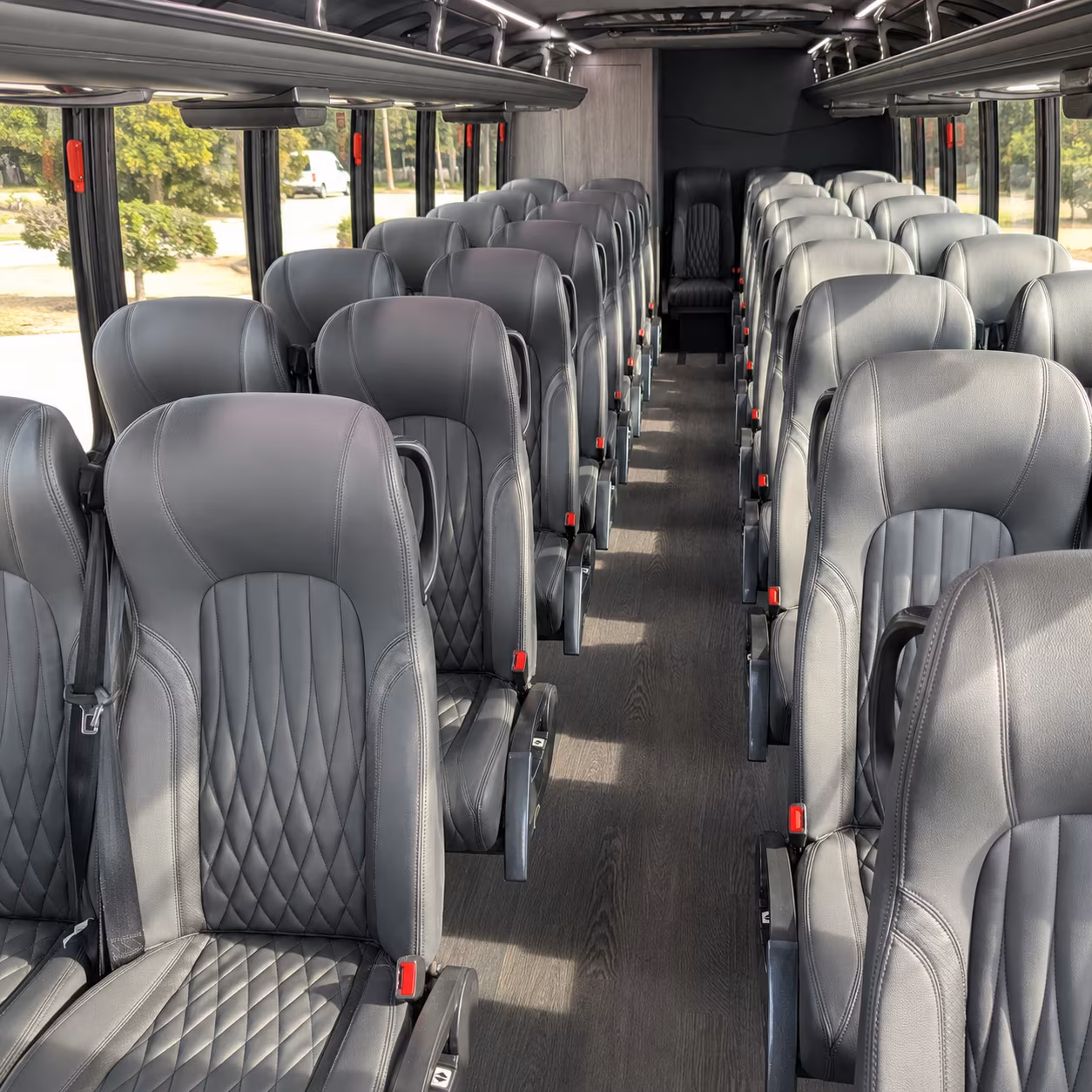 denton 35 passenger minibus interior