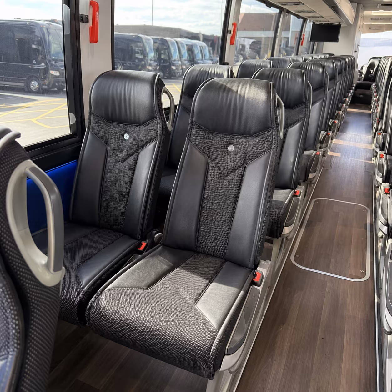 denton 40 passenger charter bus interior