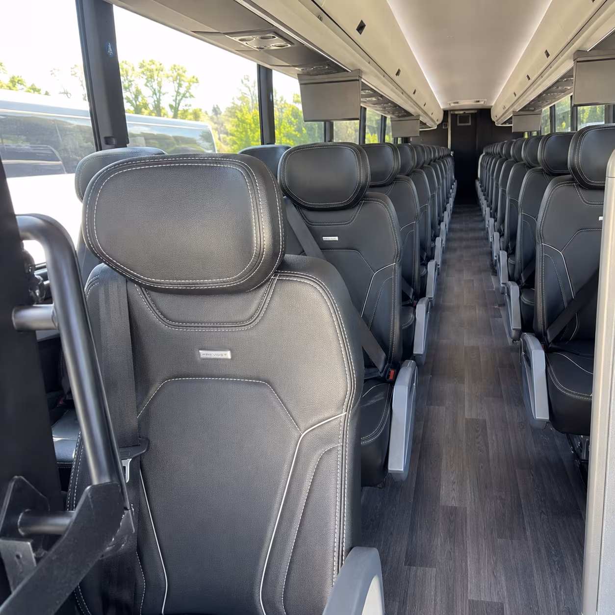 denton 47 passenger charter bus interior