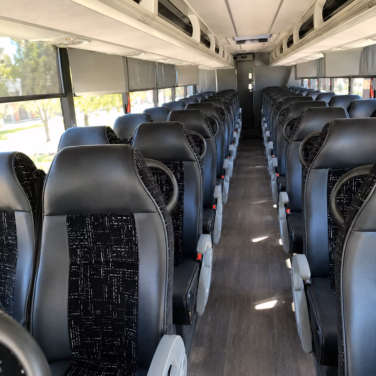 denton charter bus interior