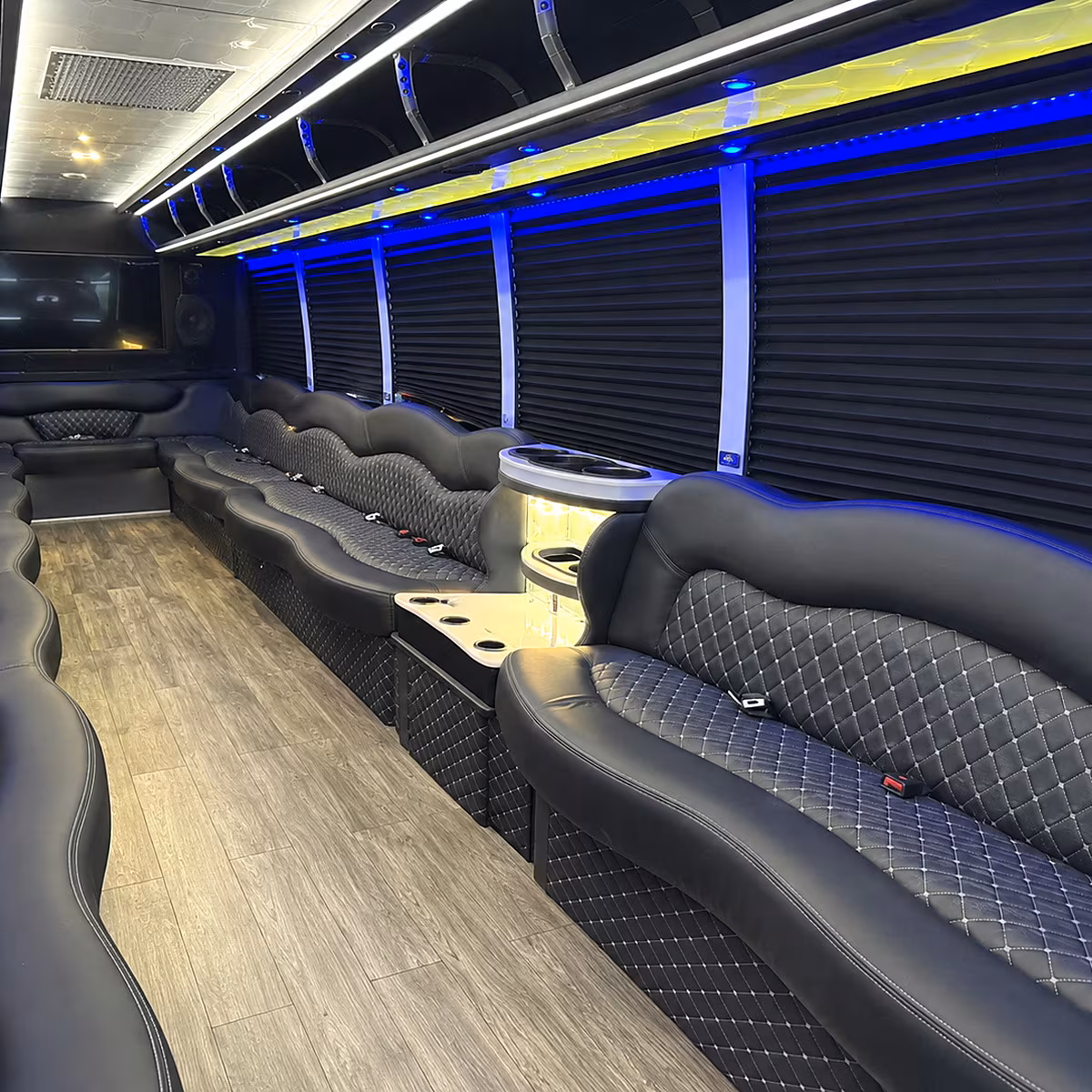 denton party bus inside