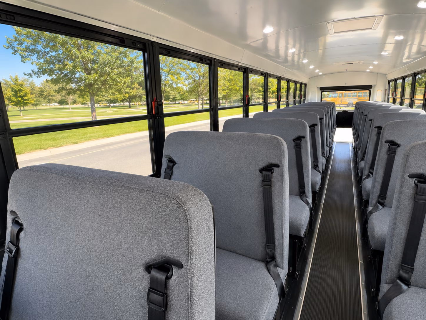 denton school bus inside